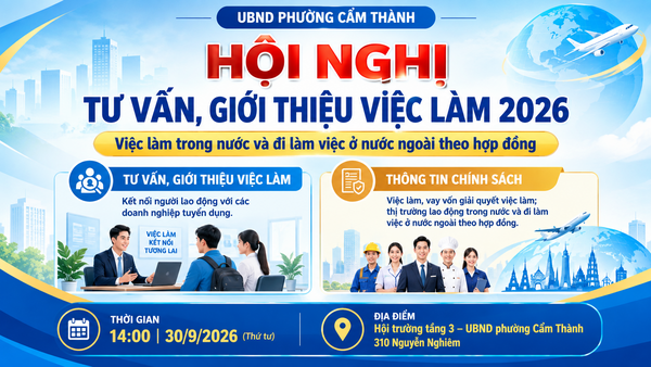 Thông báo Hội nghị tư vấn, giới thiệu việc làm năm 2026 tại phường Cẩm Thành